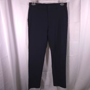 Tommy Hilfiger Mens 33x34 Navy Blue Flat Front Rayon Dress Pants Trousers